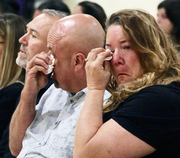Parents wipe away tears as Friday morning trial for Every 15 Minutes.